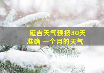 延吉天气预报30天准确 一个月的天气